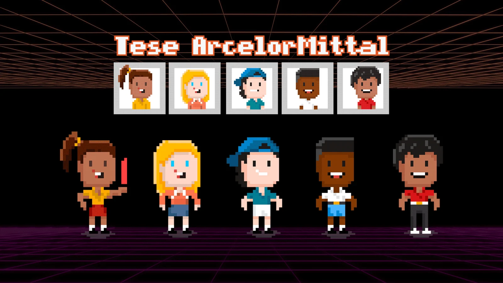 Açolab Ventures — tela de seleção de personagem